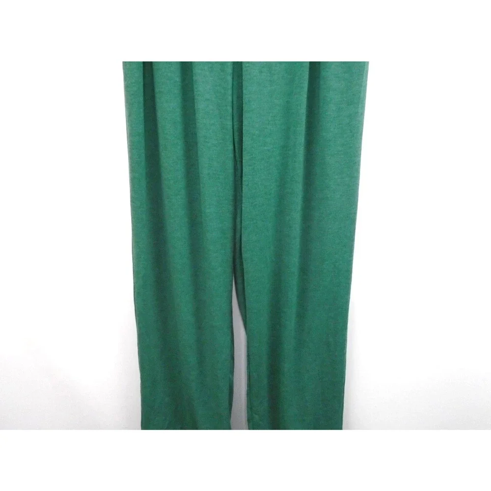 Halara Womens High Waisted Crossover Jogger Pant Size M Green Wide Leg Tie Ankle - Picture 3 of 9